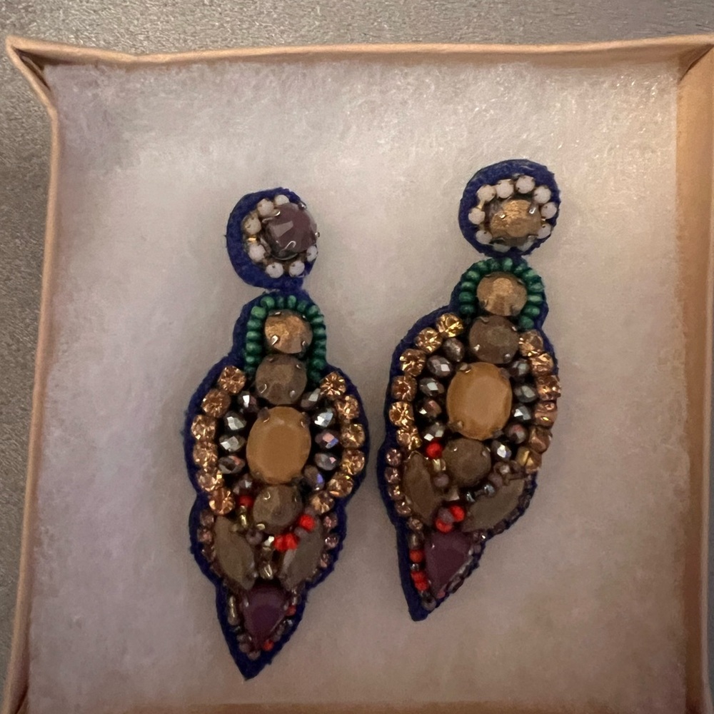 Deepa Gurnani Unique Beaded Earrings
